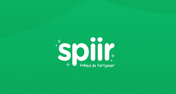 Spiir -sovelluksen logo vihreällä taustalla
