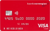 Kuva Bank Norwegianin luottokortista.
